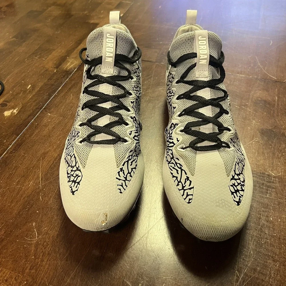 Jordan Vapor Untouchable Pro Low TD Promo Sample Wolf Grey Football Cleats SZ 15